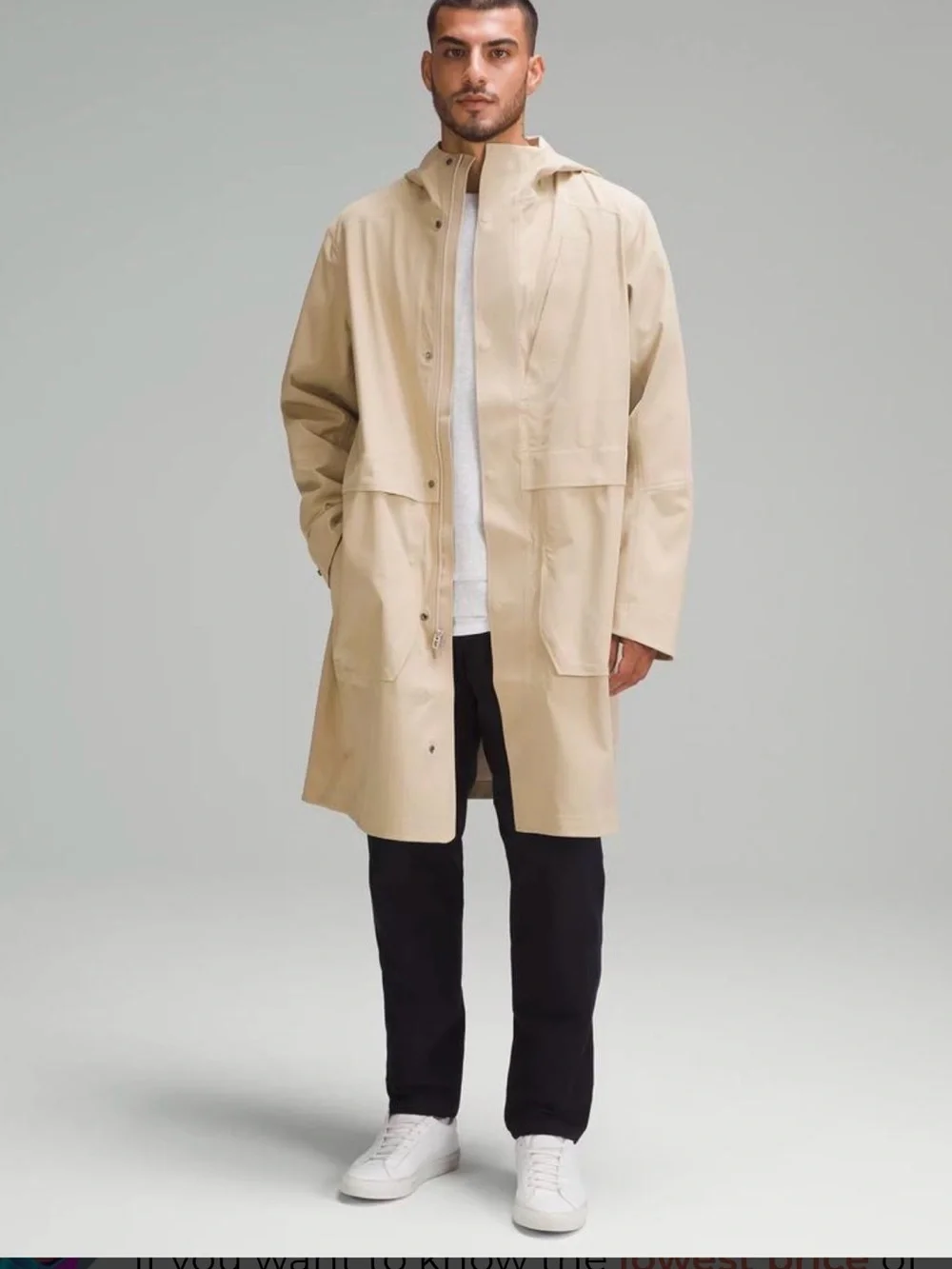 Lululemon Men’s Storm Field StretchSeal Long Jacket size XL color TRNH (beige)
